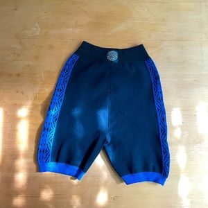 Nagnata Suki Wool Biker Striped Shorts, XS